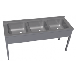 3 medencés Mosogató 40x40 cm-es